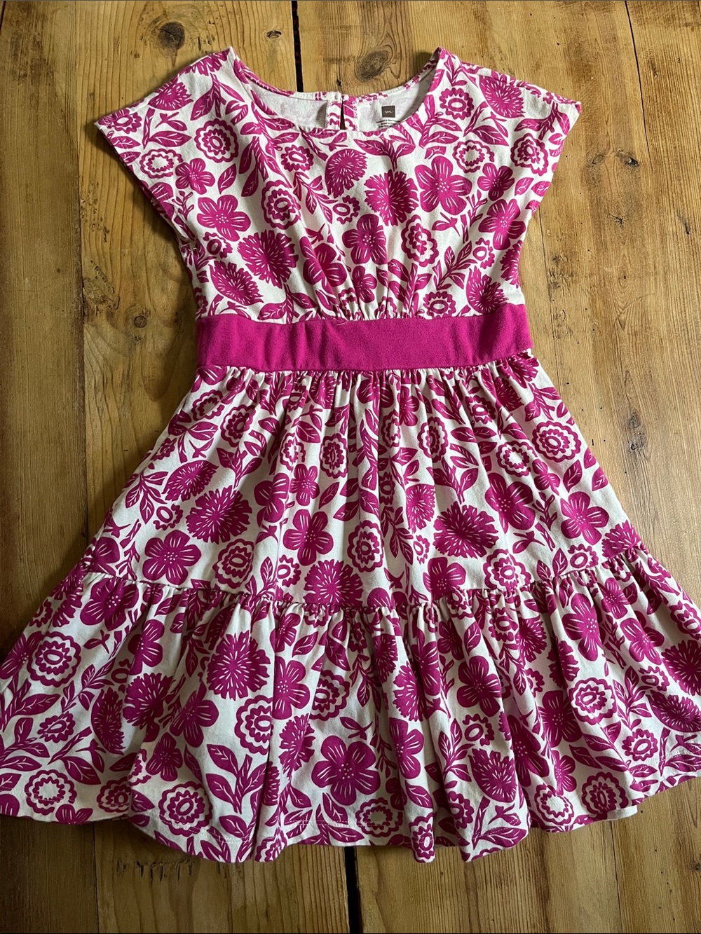 TEA COLLECTION 7 Brilliant Pink Floral Dress